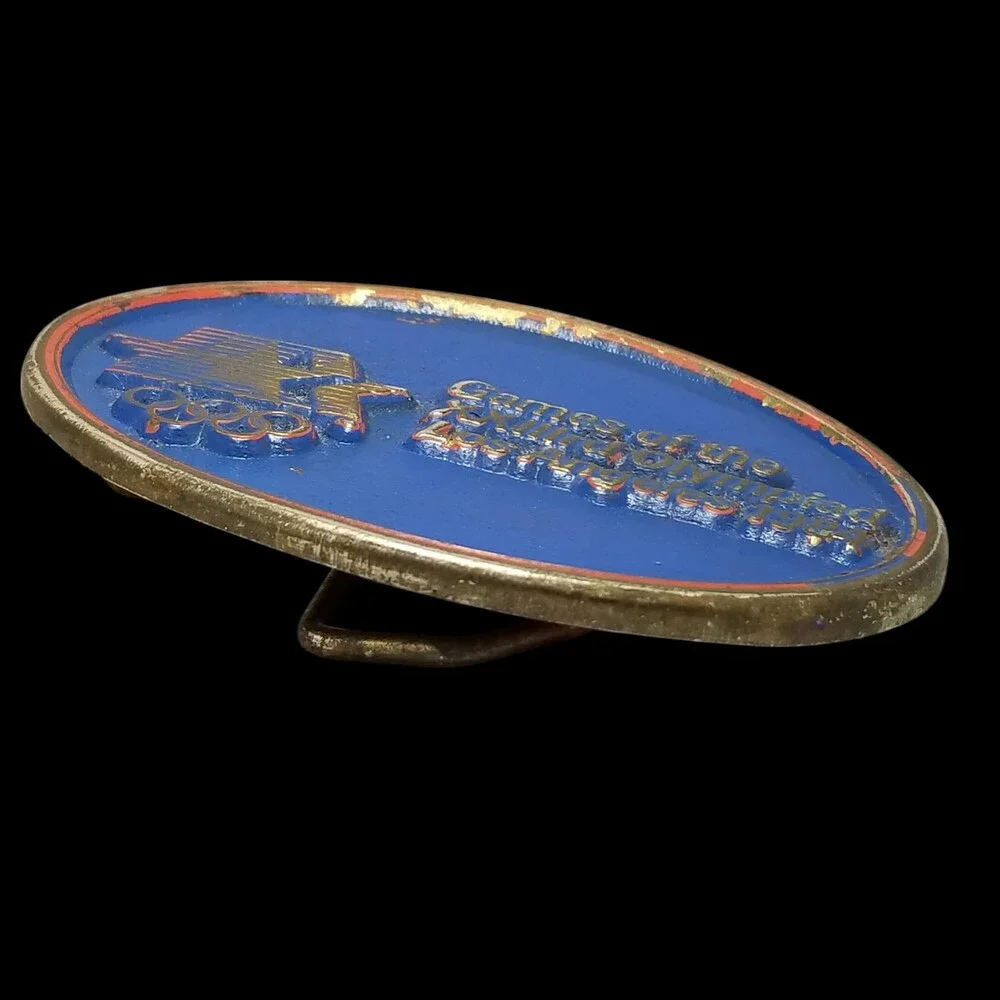 Vintage Belt Buckle Games Of The‎ XXIIIrd Olympiad Los Angeles 1984 By Sanchez